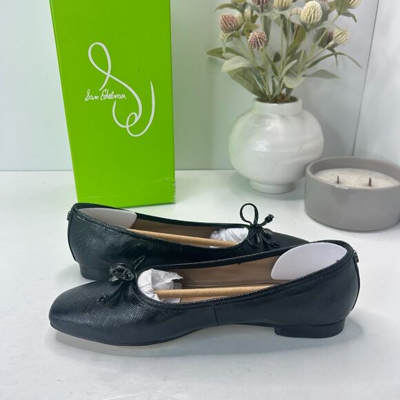 Sam Edelman Meadow Patent Leather Flat Black I5383S1002 Women's 6M NWB - Picture 6 of 9